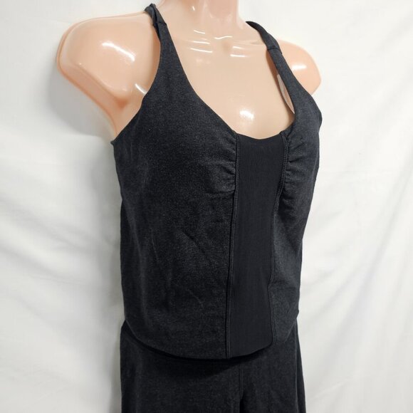 Lululemon Romp Her Jumpsuit/Romper Women Size 6 Dark Gray Shelf Bra - Picture 2 of 12